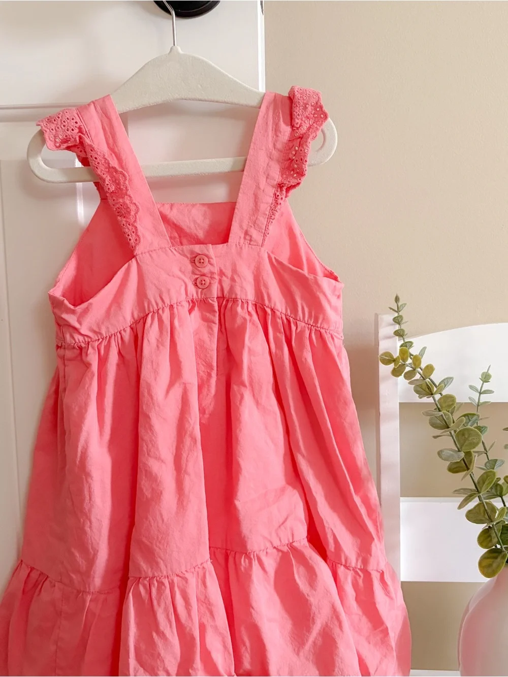 OshKosh B'gosh Coral Pink Sundress with Lace-Trim Straps